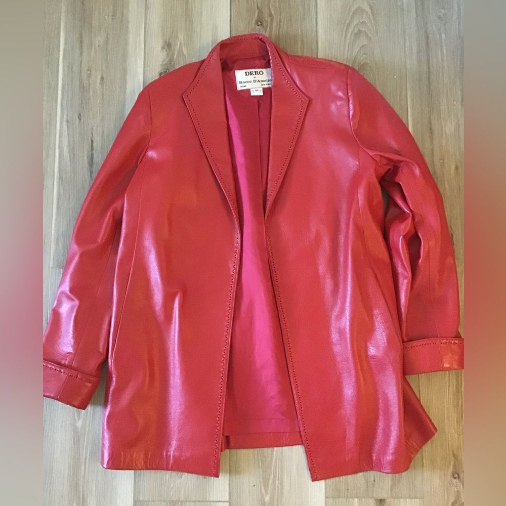 Dero by Rocco D’Amelio Red Leather Jacket M